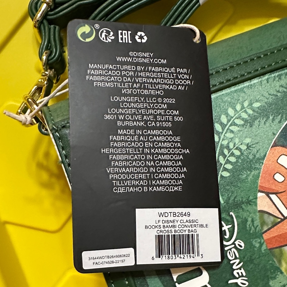 Disney Bambi Green and White Bag - Picture 7 of 10